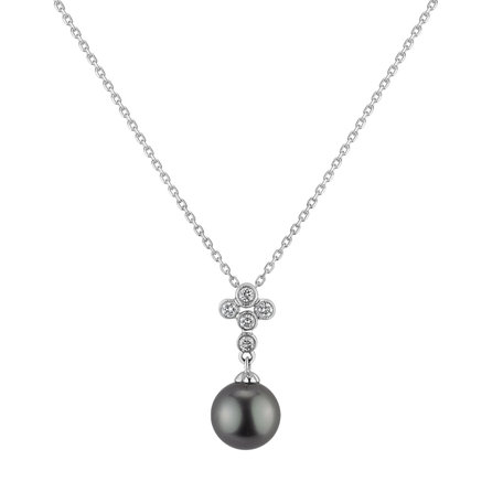 Přívěs s perlou a diamanty Pearl Obsession