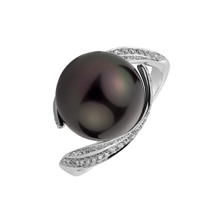 Prsten s perlou a diamanty Pearl Fantastic