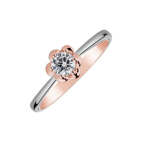 Prsten s diamantem Dual Rose