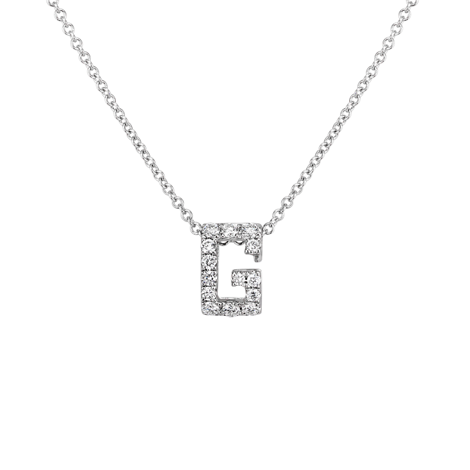 Náhrdelník s diamanty Diamond Letter