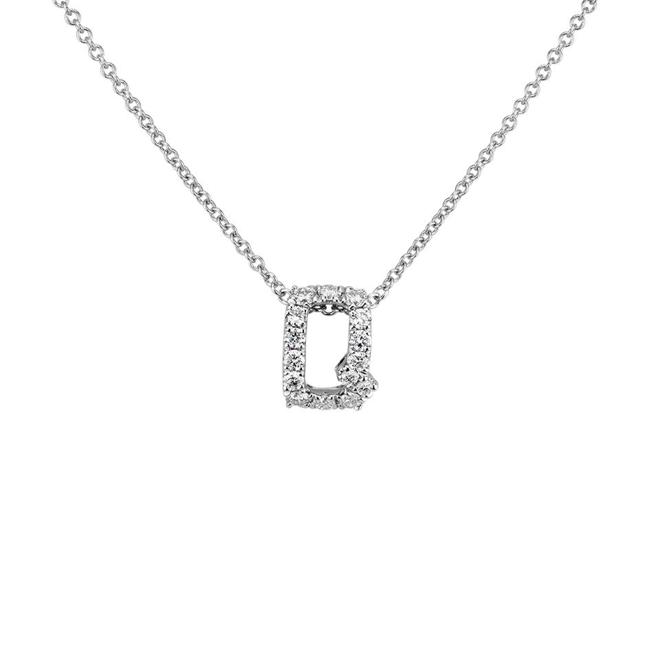 Náhrdelník s diamanty Diamond Letter