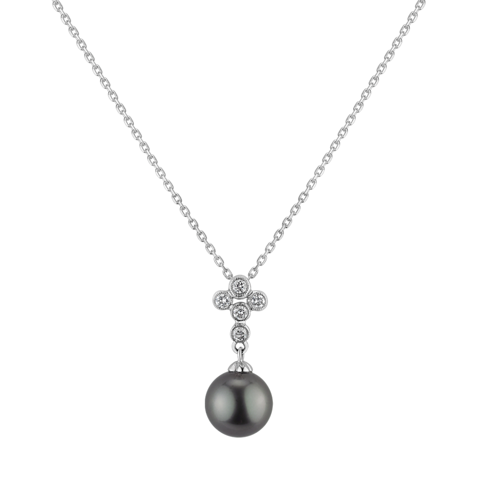 Přívěs s perlou a diamanty Pearl Obsession