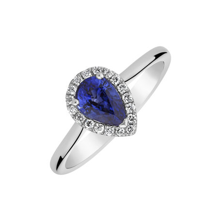 Prsten s safírem a diamanty Royal Sapphire