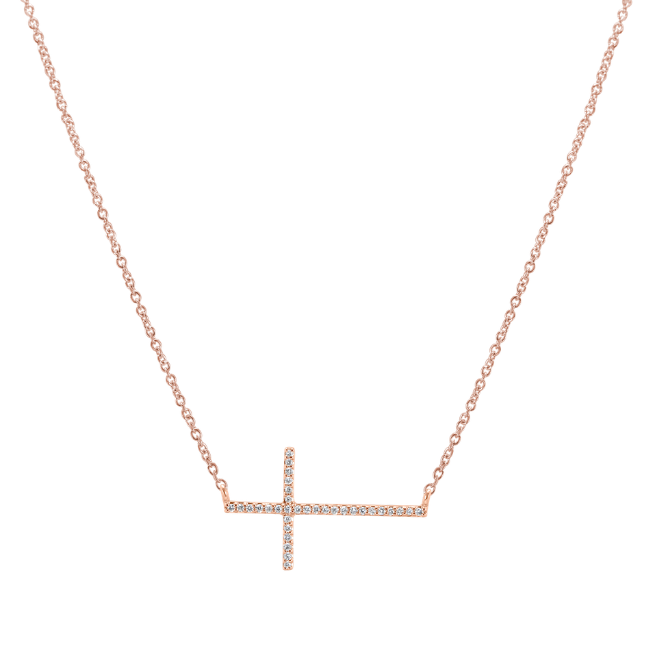 Náhrdelník s diamanty Luxury Cross