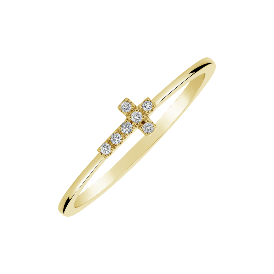 Prsten s diamanty Cross Bond