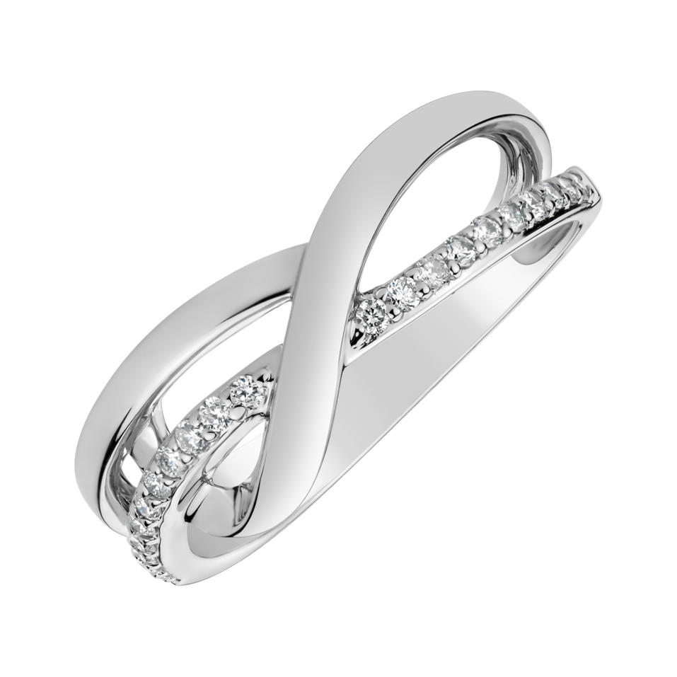 Prsten s diamanty Elegant Twist