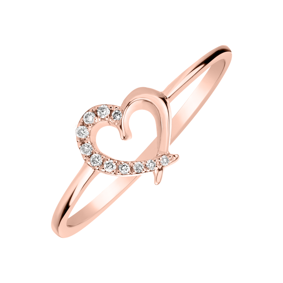 Prsten s diamanty Sparkling Heart