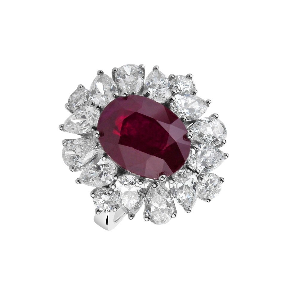 Prsten s rubínem a diamanty Ruby Queen