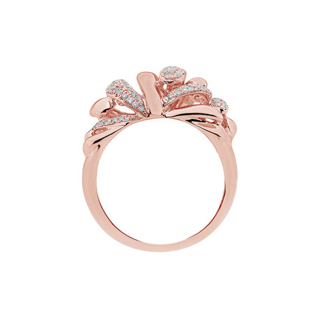 Prsten s diamanty Pink Rosemary