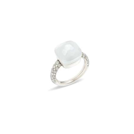 Prsten s diamanty a měsíčním kamenem Nudo Maxi Ring