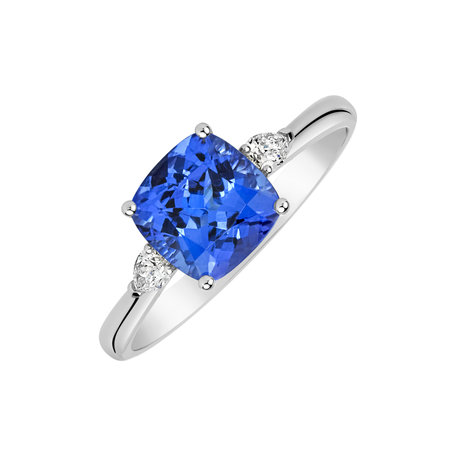 Prsten s diamanty a tanzanitem Azure Marigold