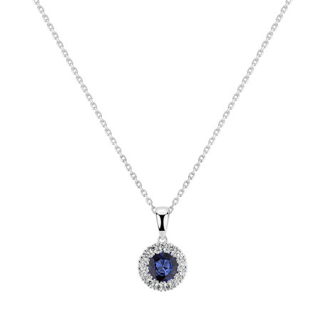 Přívěs se safírem a diamanty Sapphire Eye