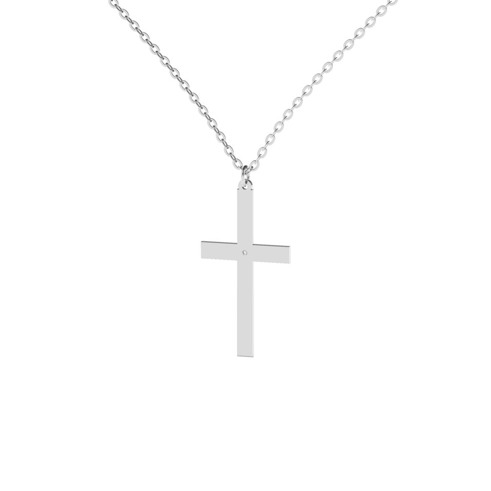 Náhrdelník s diamantem Cross