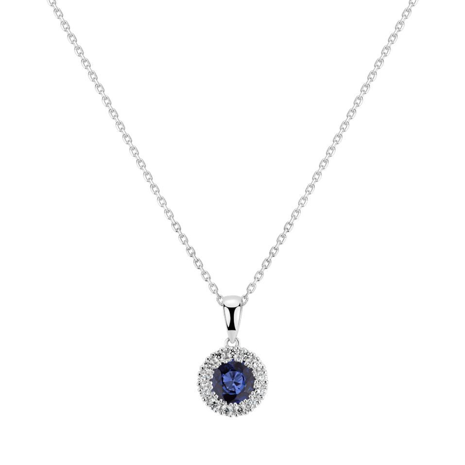 Přívěs se safírem a diamanty Sapphire Eye