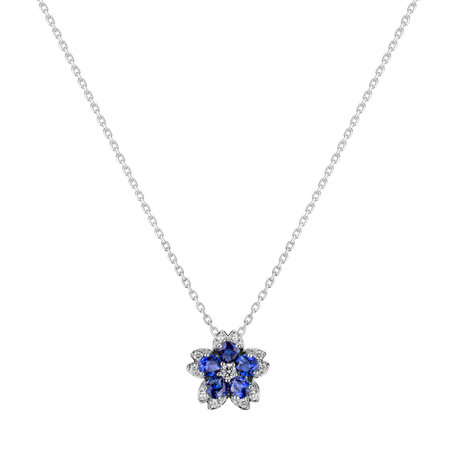 Přívěs s diamanty a safíry Sapphire Gem